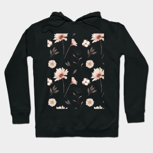 Hand painted watercolor floral pattern - Peach tones Hoodie